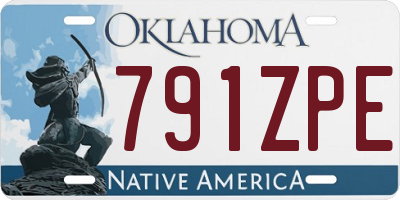 OK license plate 791ZPE