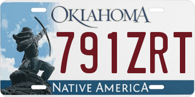 OK license plate 791ZRT