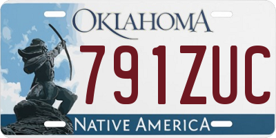 OK license plate 791ZUC