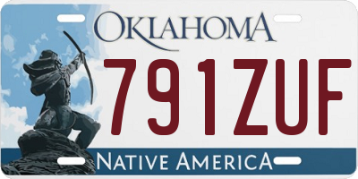 OK license plate 791ZUF