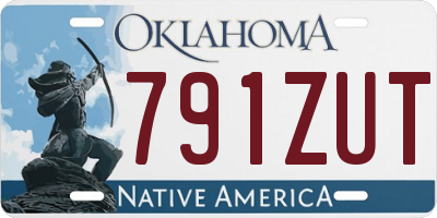 OK license plate 791ZUT