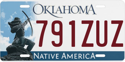 OK license plate 791ZUZ