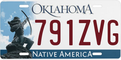 OK license plate 791ZVG
