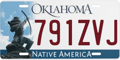 OK license plate 791ZVJ