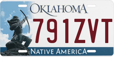 OK license plate 791ZVT