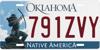 OK license plate 791ZVY