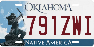 OK license plate 791ZWI