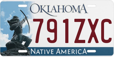 OK license plate 791ZXC