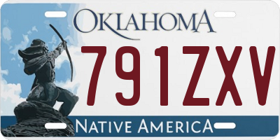 OK license plate 791ZXV