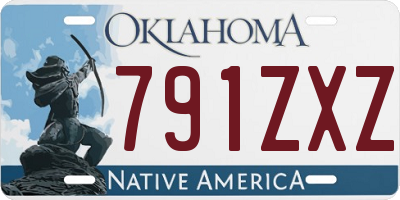 OK license plate 791ZXZ