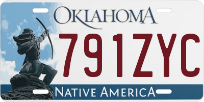OK license plate 791ZYC