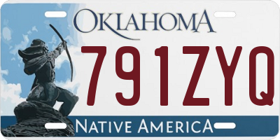 OK license plate 791ZYQ