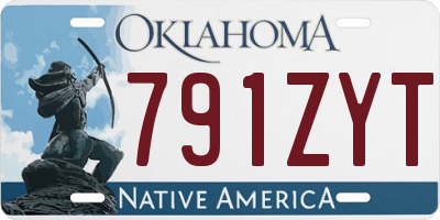 OK license plate 791ZYT