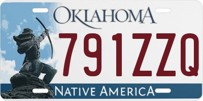 OK license plate 791ZZQ