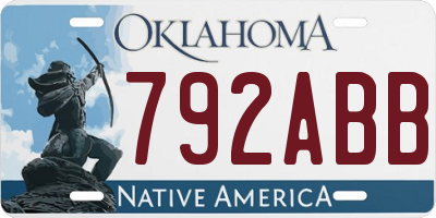 OK license plate 792ABB