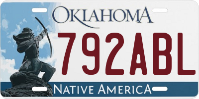 OK license plate 792ABL