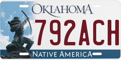 OK license plate 792ACH