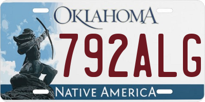 OK license plate 792ALG