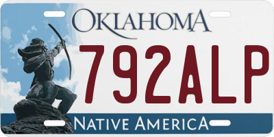 OK license plate 792ALP