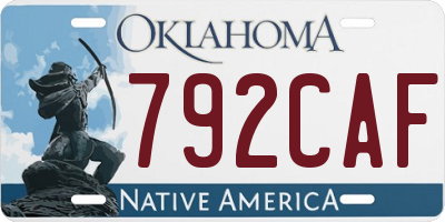 OK license plate 792CAF