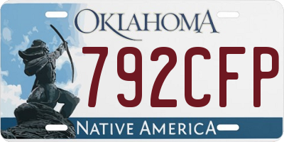 OK license plate 792CFP