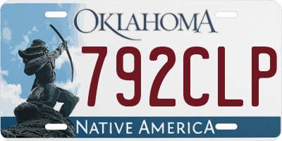 OK license plate 792CLP