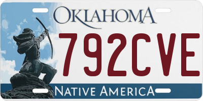 OK license plate 792CVE