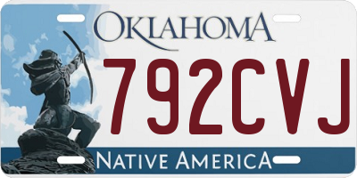 OK license plate 792CVJ