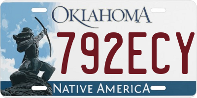 OK license plate 792ECY
