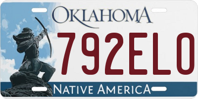 OK license plate 792ELO