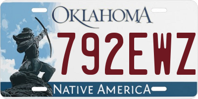 OK license plate 792EWZ