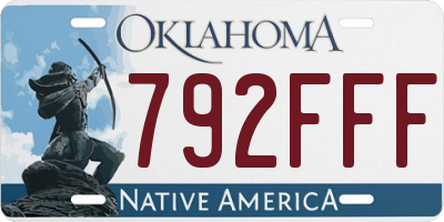 OK license plate 792FFF