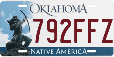 OK license plate 792FFZ