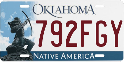 OK license plate 792FGY