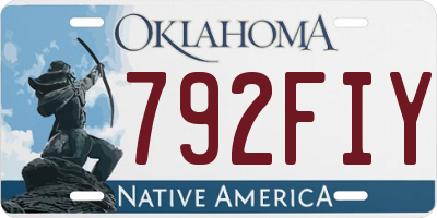 OK license plate 792FIY
