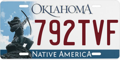 OK license plate 792TVF