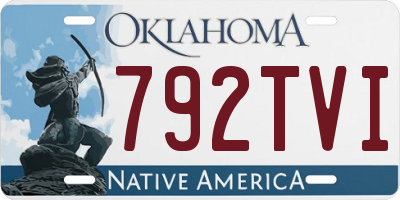 OK license plate 792TVI