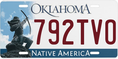 OK license plate 792TVO