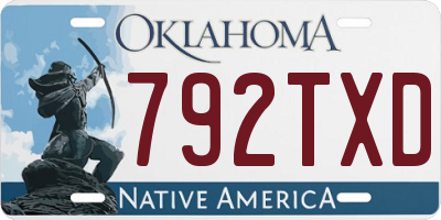 OK license plate 792TXD