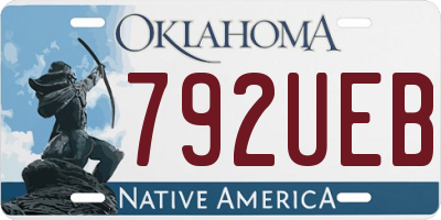 OK license plate 792UEB