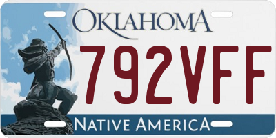 OK license plate 792VFF
