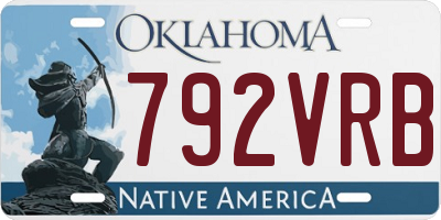 OK license plate 792VRB