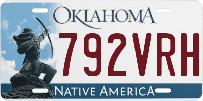 OK license plate 792VRH