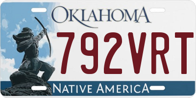 OK license plate 792VRT