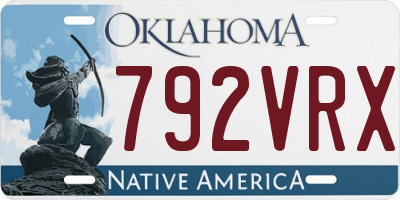 OK license plate 792VRX