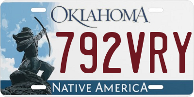 OK license plate 792VRY