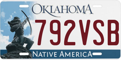 OK license plate 792VSB