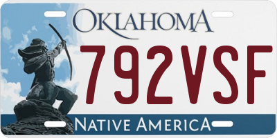 OK license plate 792VSF