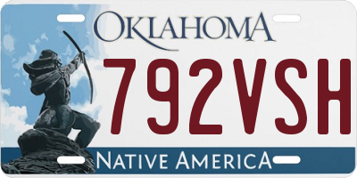 OK license plate 792VSH