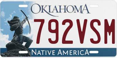 OK license plate 792VSM
